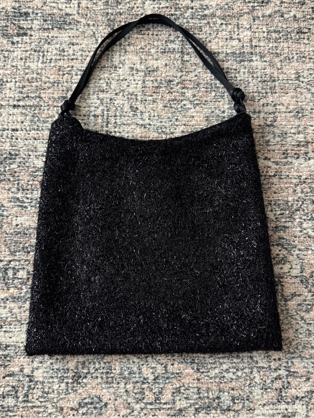 Prada Vintage Black Textured Shoulder Bag
